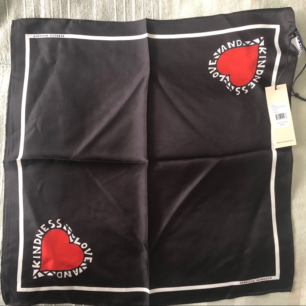 Rebecca Minkoff Kindness & Love Silk Scarf
